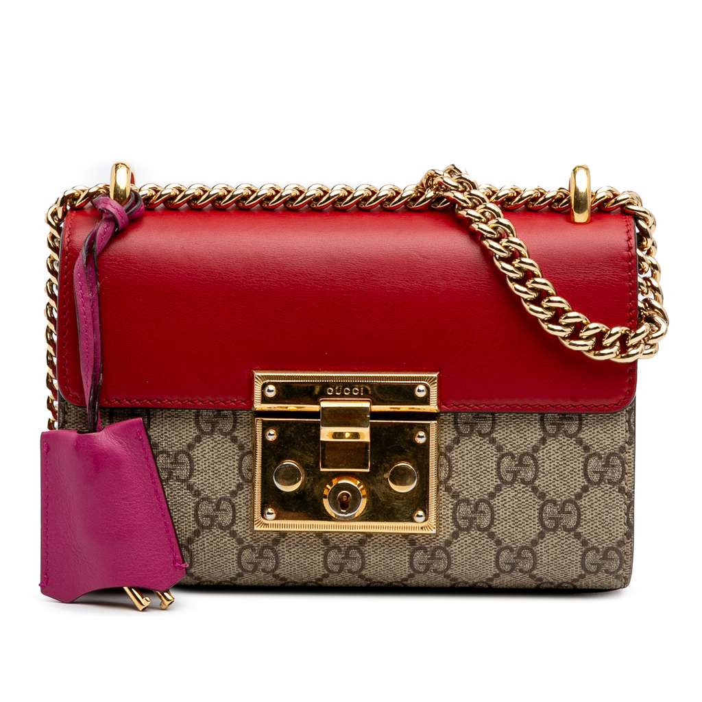Gucci Small GG Supreme Padlock Crossbody