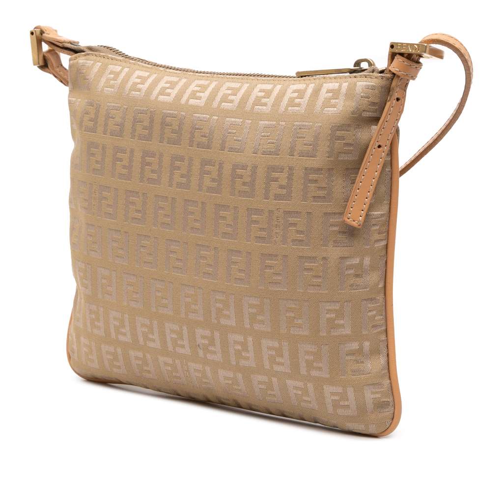 Fendi Zucchino Canvas Crossbody - Back view