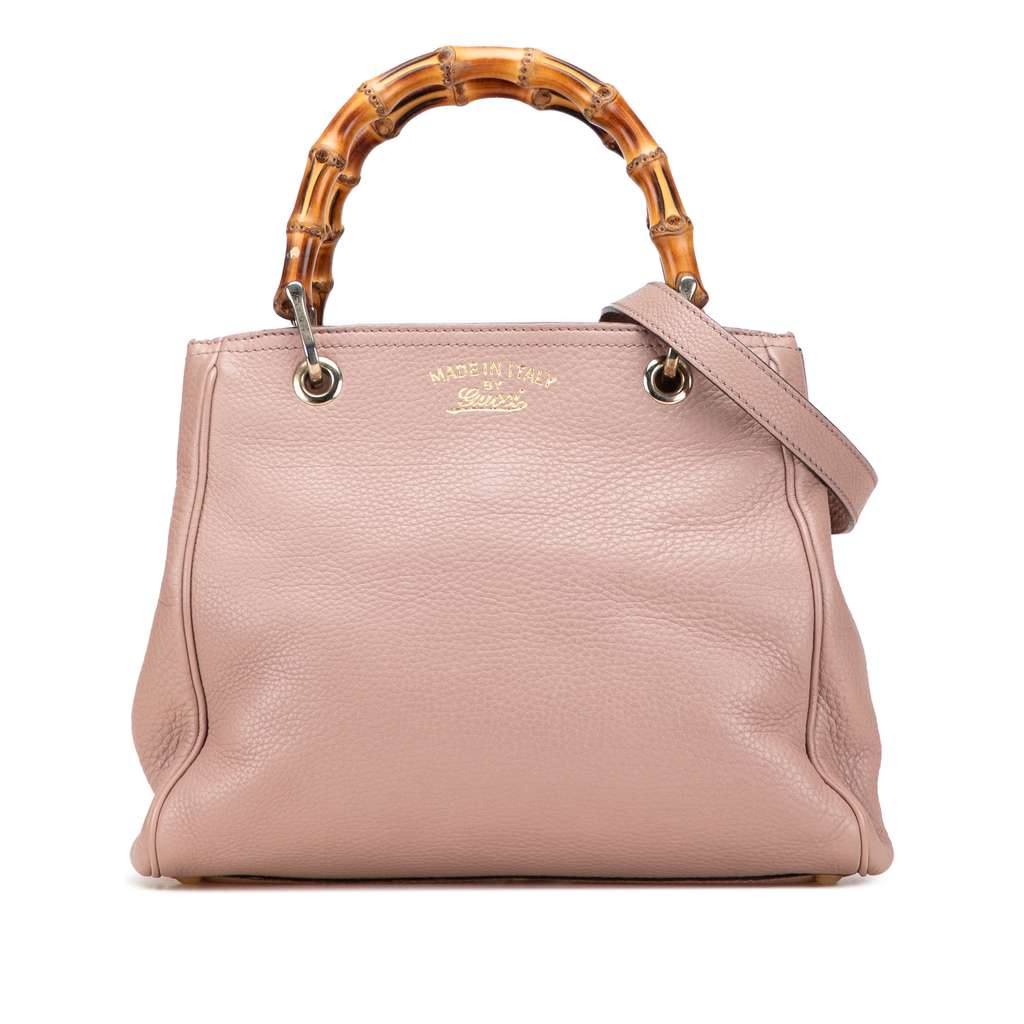 Gucci Small Calfskin Bamboo Shopper Satchel
