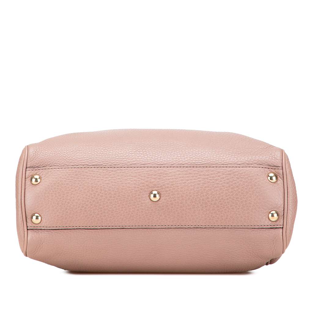 Gucci Small Calfskin Bamboo Shopper Satchel - Image 6