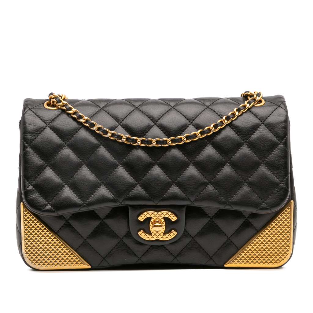 Chanel Quilted Calfskin Rock The Corner Flap