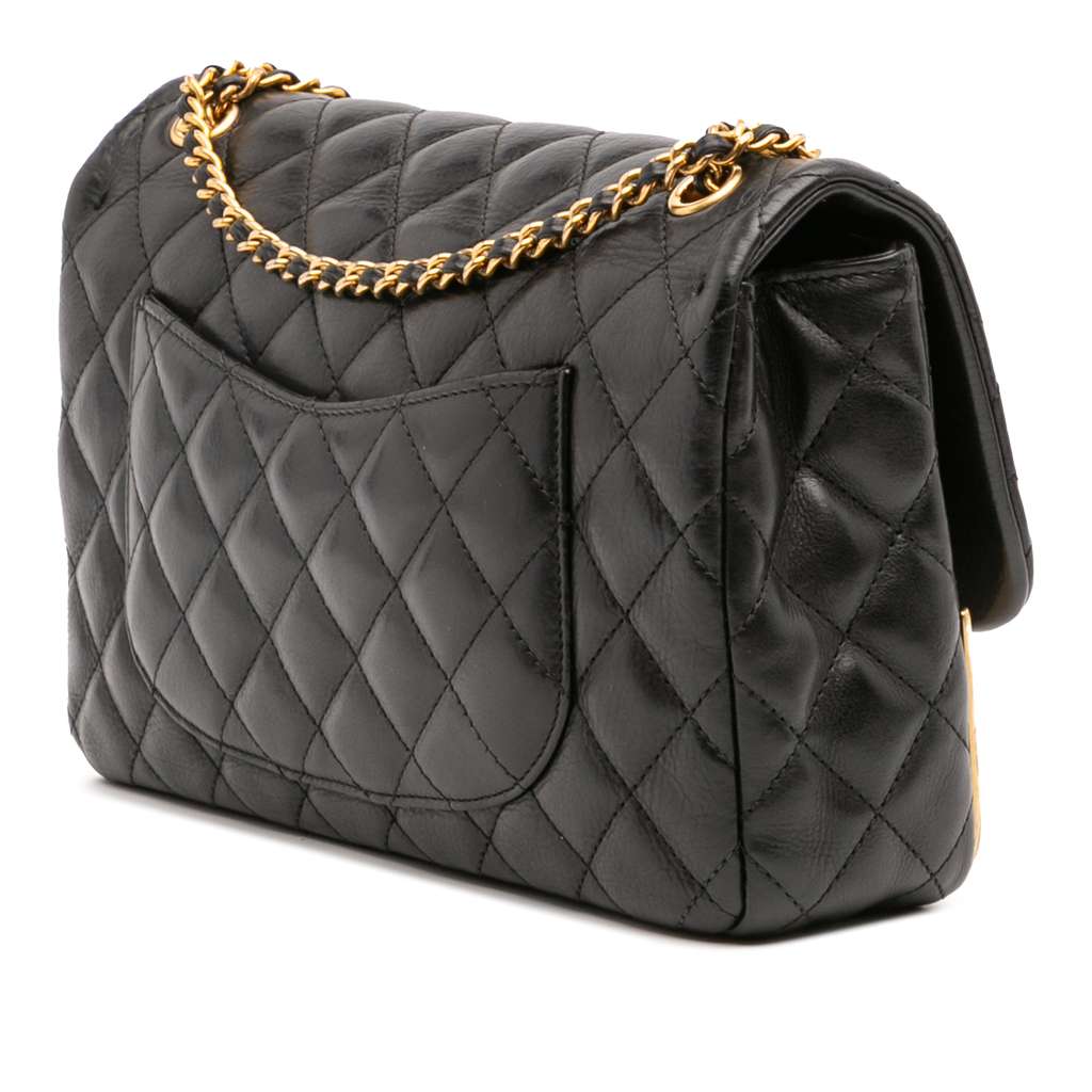 Chanel Quilted Calfskin Rock The Corner Flap - Back view
