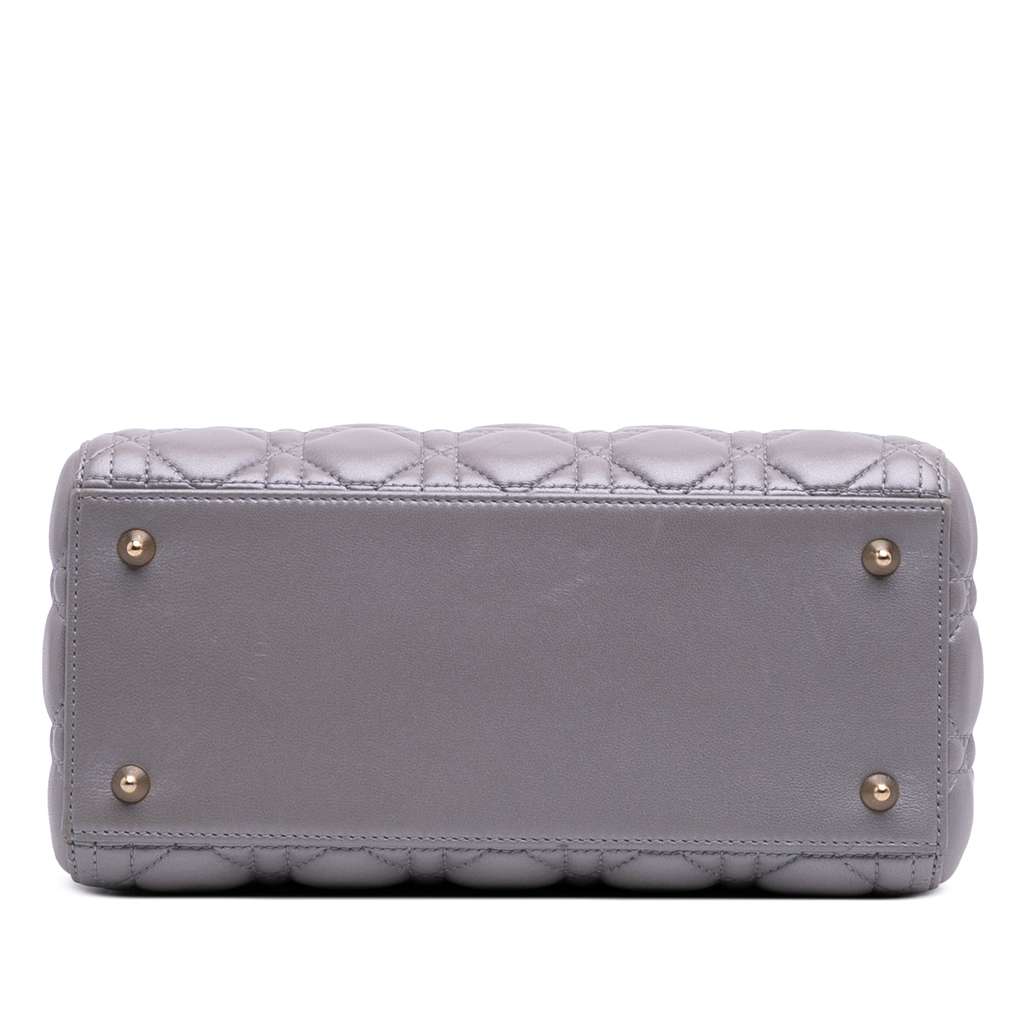 Dior Medium Pearlescent Lambskin Cannage Lady Dior - 3