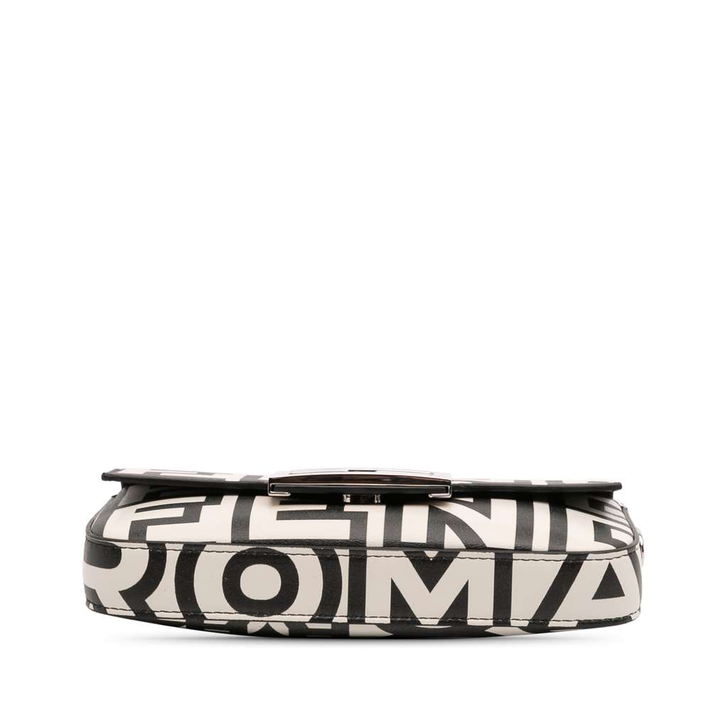 Fendi Marc Jacobs Nappa Vitello King Logo Print Baguette Phone Pouch Satchel - Image 6