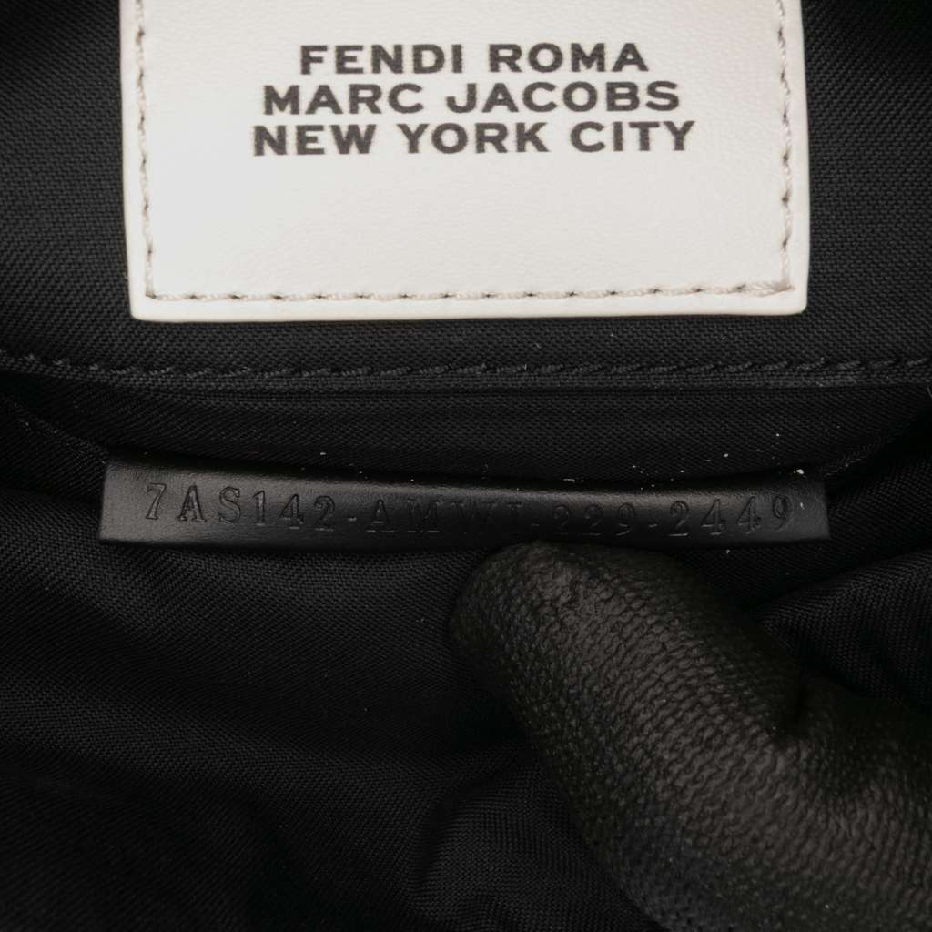 Fendi Marc Jacobs Nappa Vitello King Logo Print Baguette Phone Pouch Satchel - Detail 1