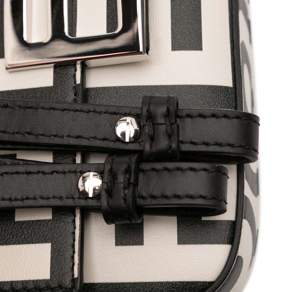 Fendi Marc Jacobs Nappa Vitello King Logo Print Baguette Phone Pouch Satchel - Detail 2