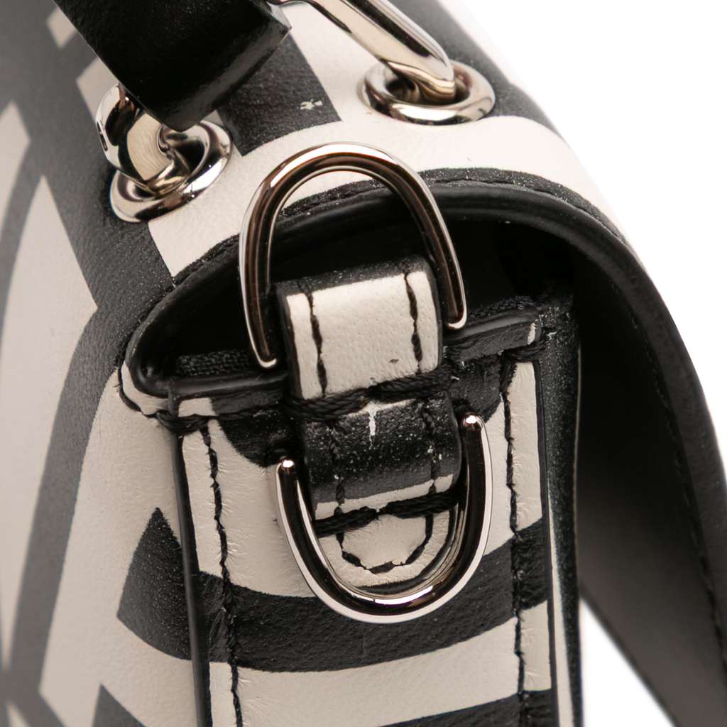 Fendi Marc Jacobs Nappa Vitello King Logo Print Baguette Phone Pouch Satchel - Image 10