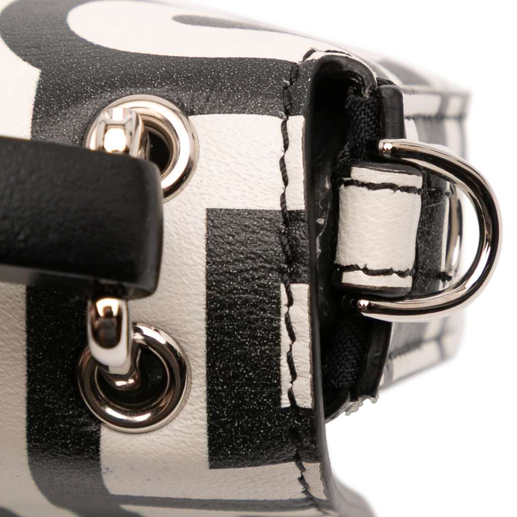 Fendi Marc Jacobs Nappa Vitello King Logo Print Baguette Phone Pouch Satchel - Image 11