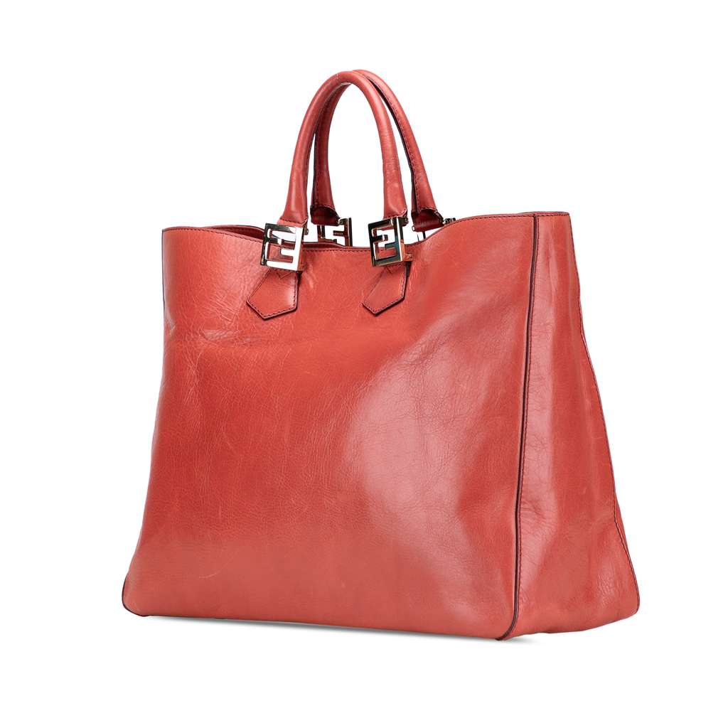 Fendi Large Leather Twins Tote - Back view