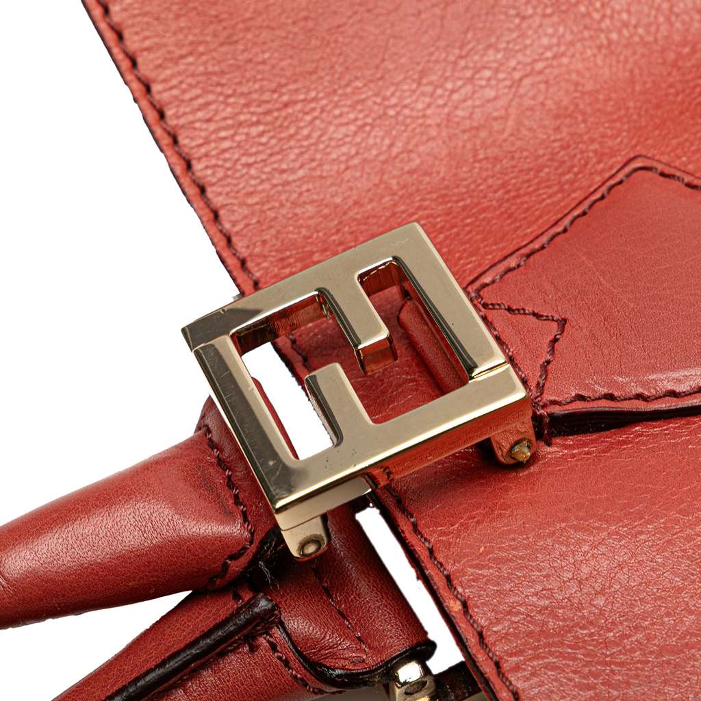 Fendi Large Leather Twins Tote - Image 10