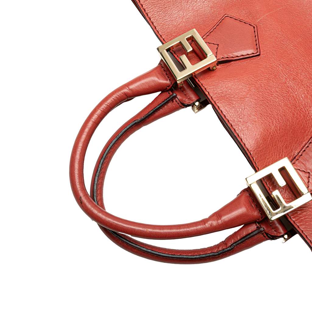 Fendi Large Leather Twins Tote - Image 11