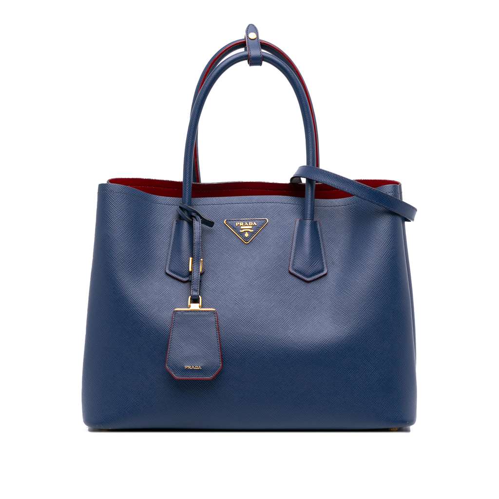 Prada Medium Saffiano Cuir Double Satchel