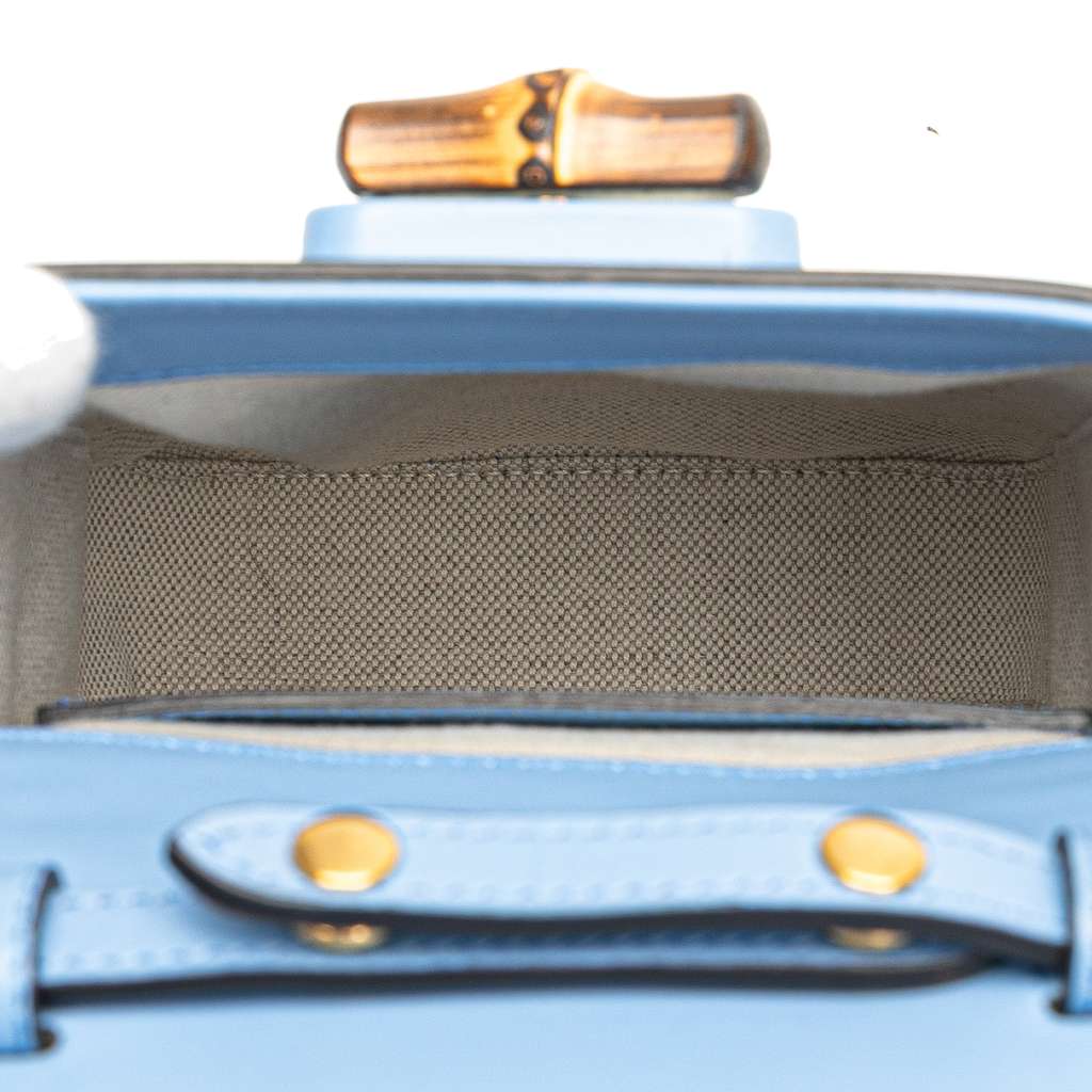 Gucci Mini Calfskin Bamboo Top Handle Bag - 4
