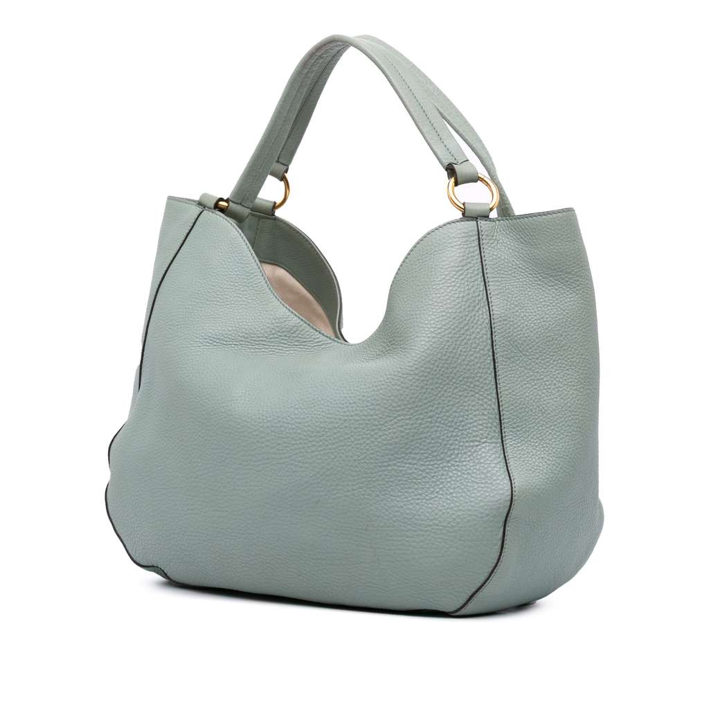 Gucci Medium Pebbled Calfskin Twill Tote - Back view