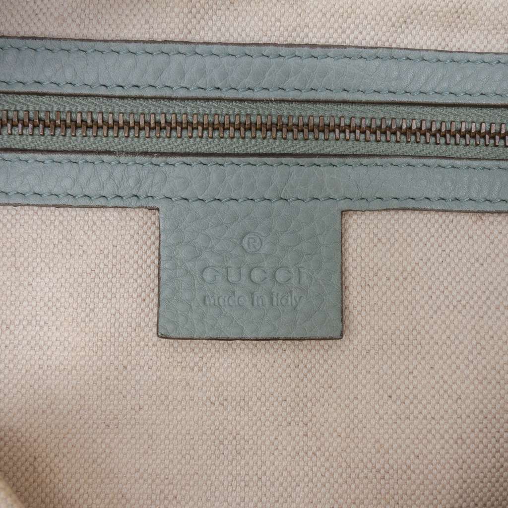 Gucci Medium Pebbled Calfskin Twill Tote - Side view
