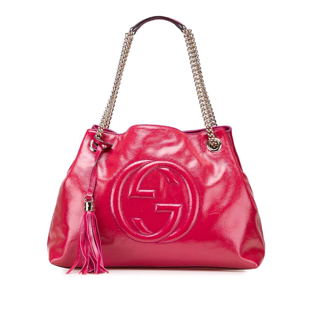 Gucci Medium Patent Soho Chain Tote