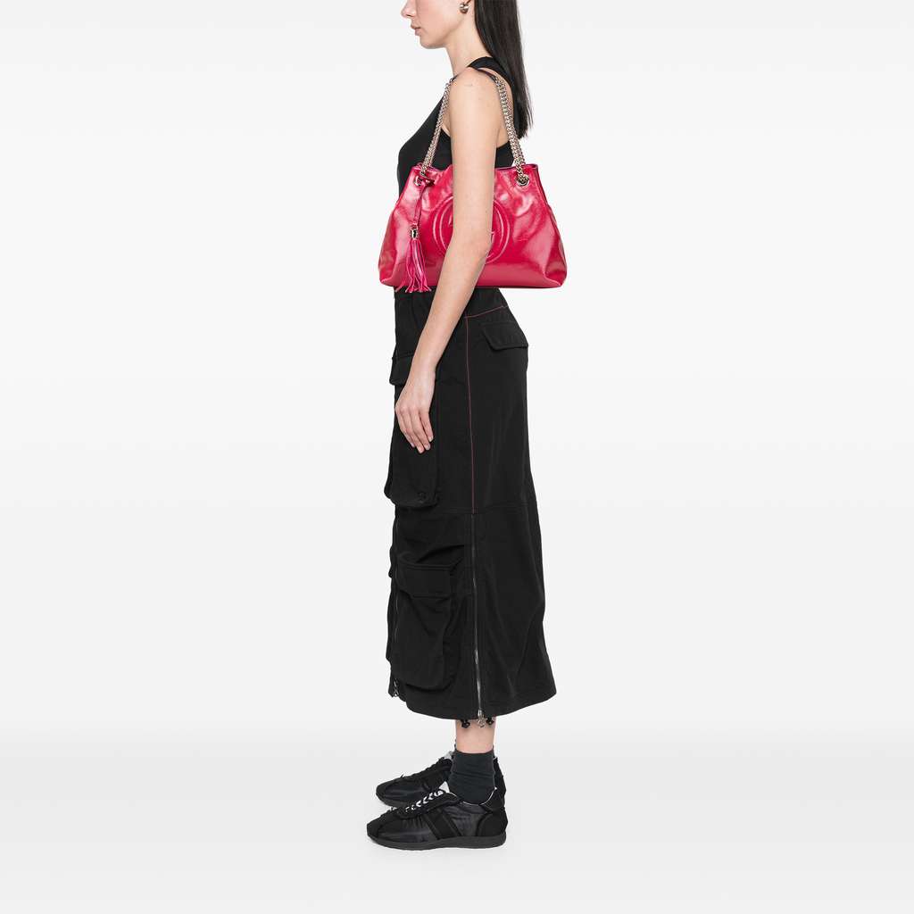 Gucci Medium Patent Soho Chain Tote - Image 12
