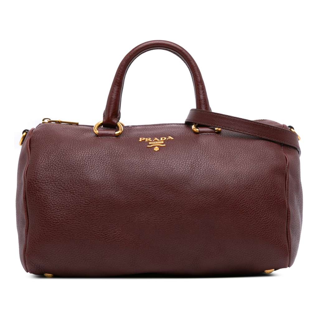 Prada Vitello Daino Zip Top Satchel