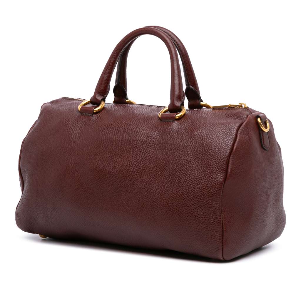 Prada Vitello Daino Zip Top Satchel - 2