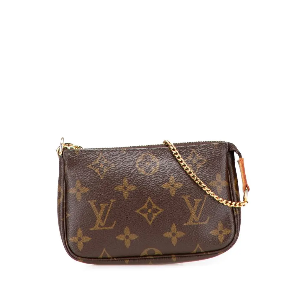 Louis Vuitton Monogram Mini Pochette Accessoires Brown Canvas Very good - Front View