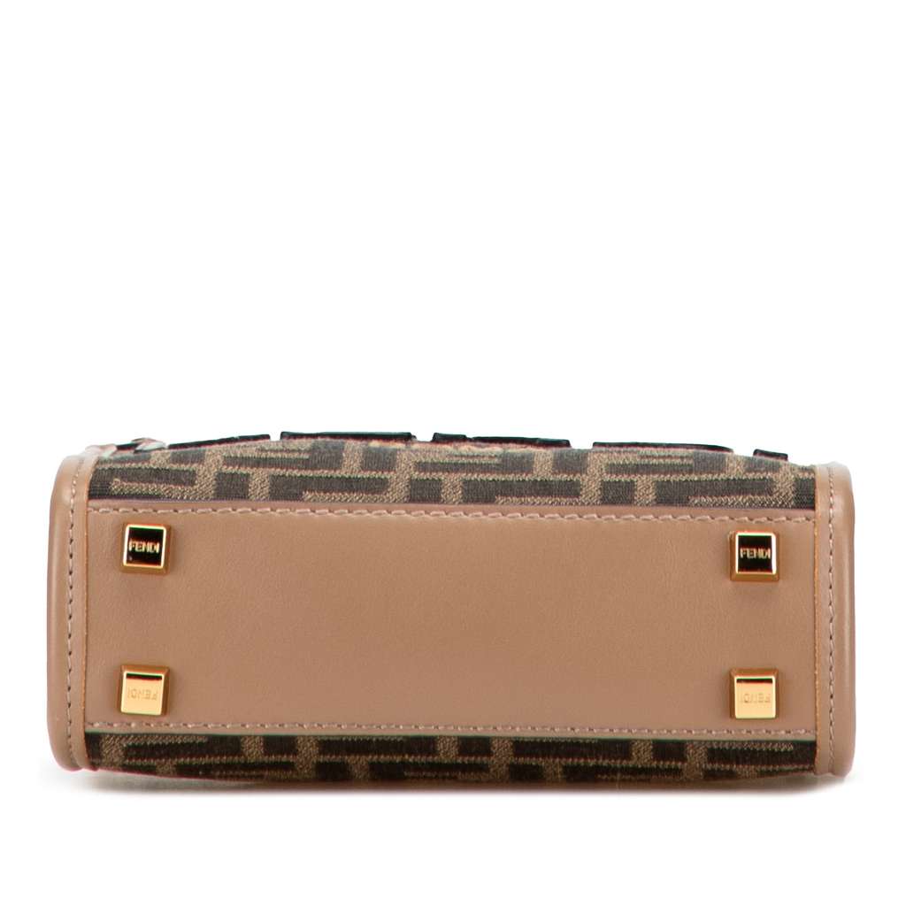 Fendi Mini Zucca Canvas Sunshine Shopper Tote - Image 6