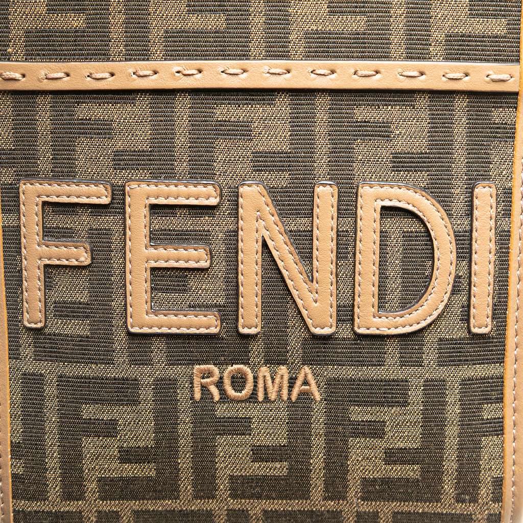 Fendi Mini Zucca Canvas Sunshine Shopper Tote - Image 10