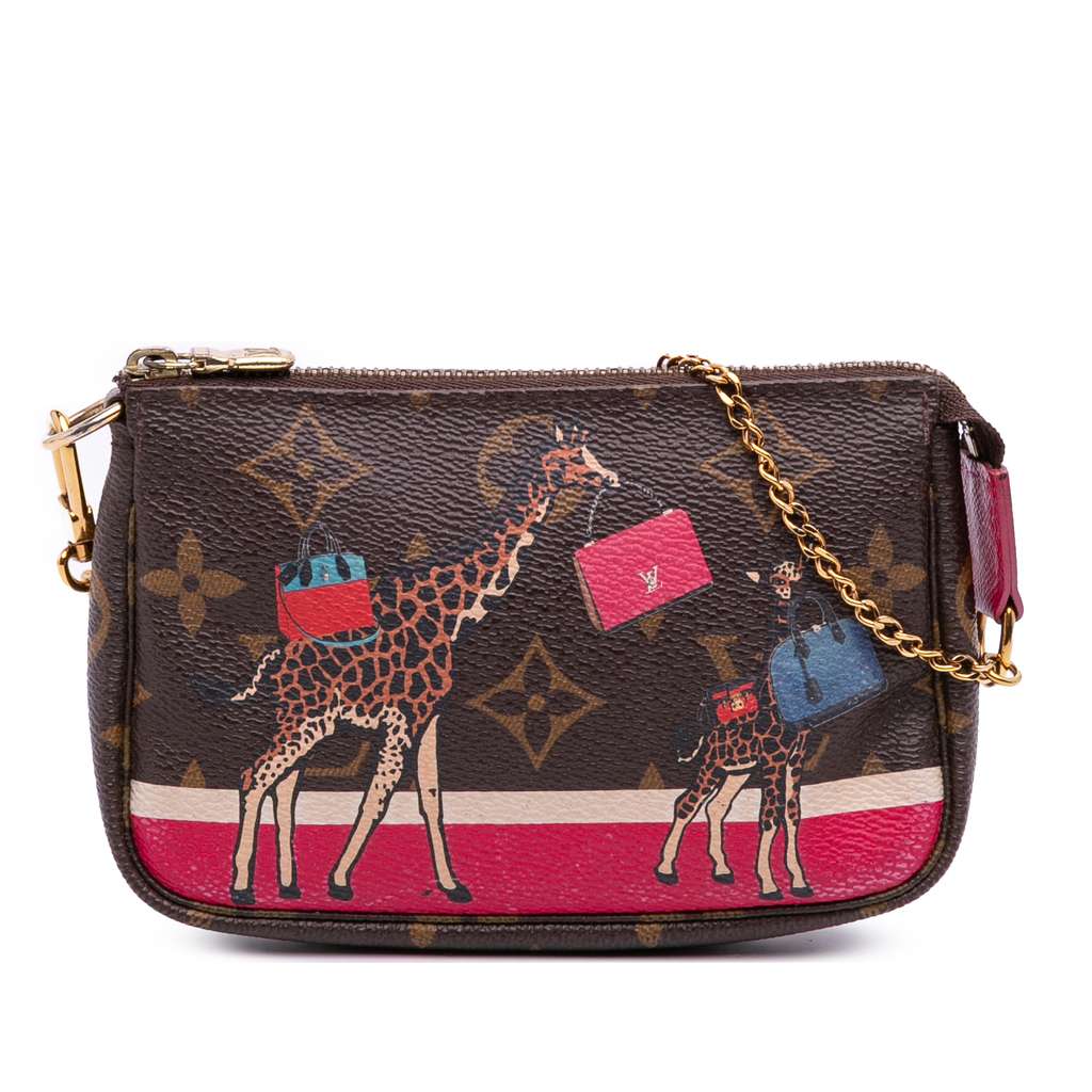 Louis Vuitton Monogram Giraffe Christmas Mini Pochette Accessoires