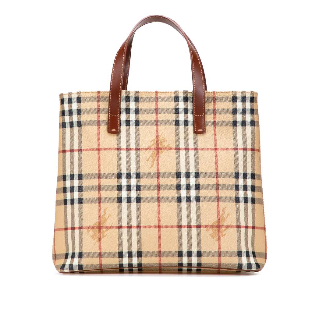 Burberry Haymarket Check Coated Canvas Tote