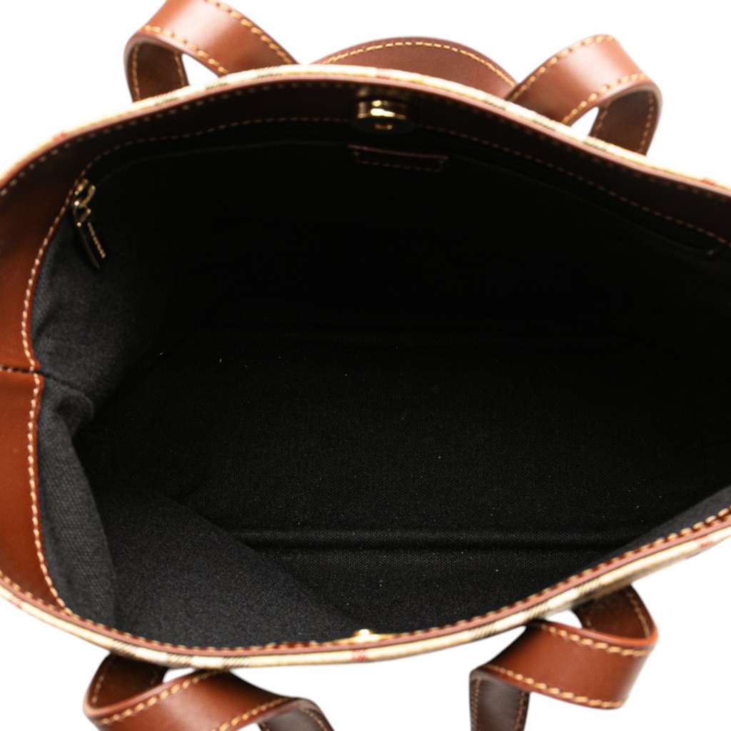 Burberry Haymarket Check Coated Canvas Tote - 4