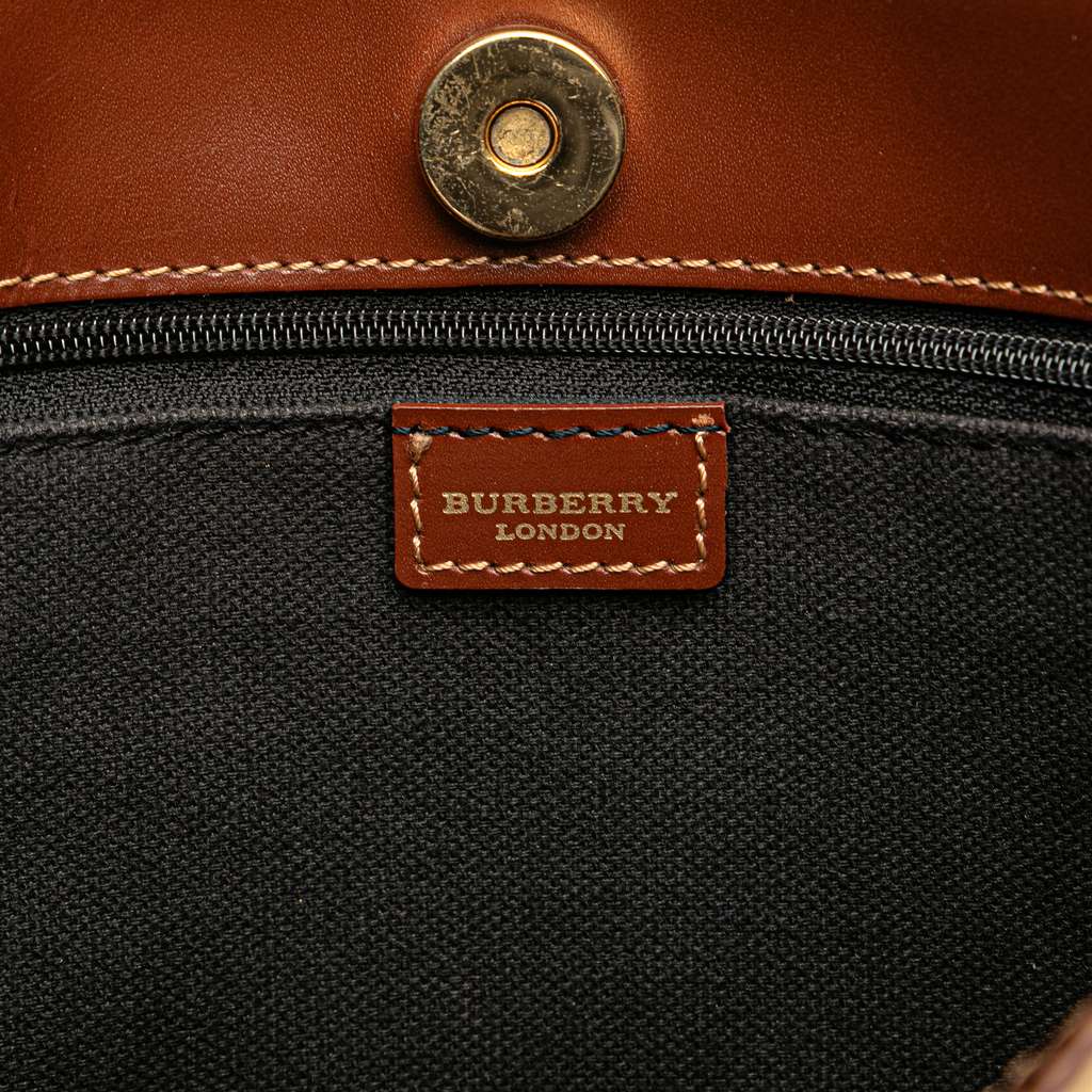 Burberry Haymarket Check Coated Canvas Tote - Side view