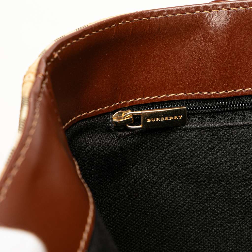 Burberry Haymarket Check Coated Canvas Tote - Image 11