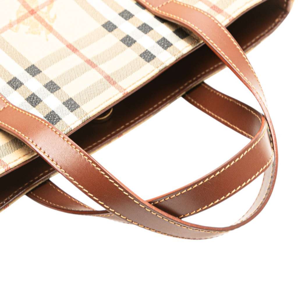 Burberry Haymarket Check Coated Canvas Tote - Image 12