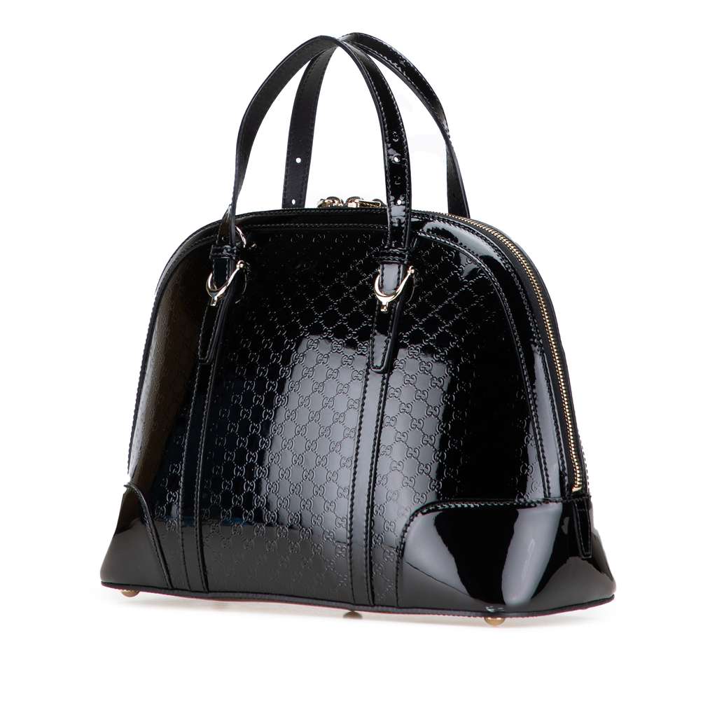 Gucci Small Microguccissima Patent Nice Satchel - Back view