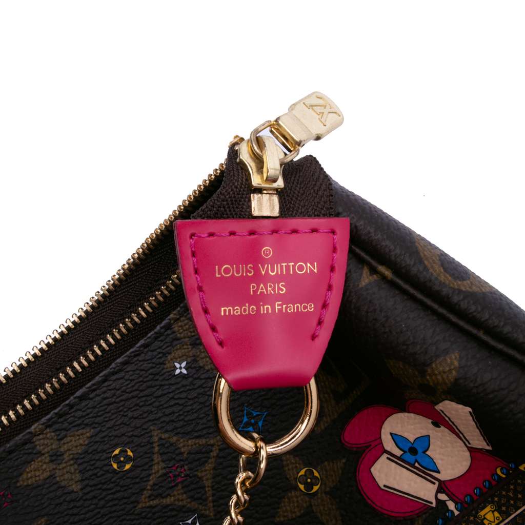 Louis Vuitton Monogram Vivienne Christmas Roller Coaster Mini Pochette Accessoires - Side view