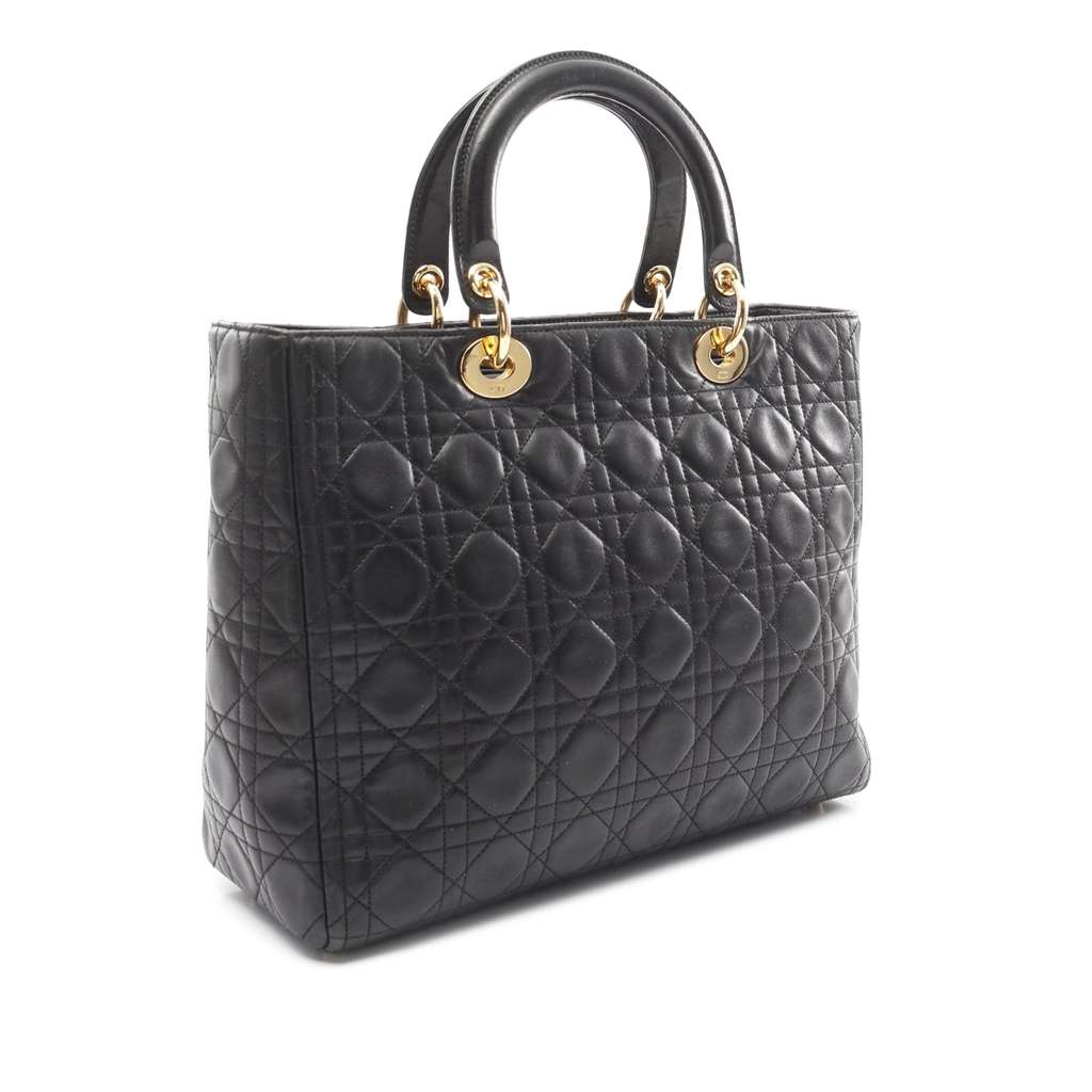 Dior Large Lambskin Cannage Lady Dior - 2