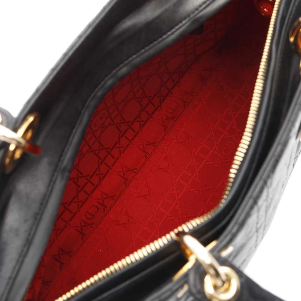 Dior Large Lambskin Cannage Lady Dior - 3