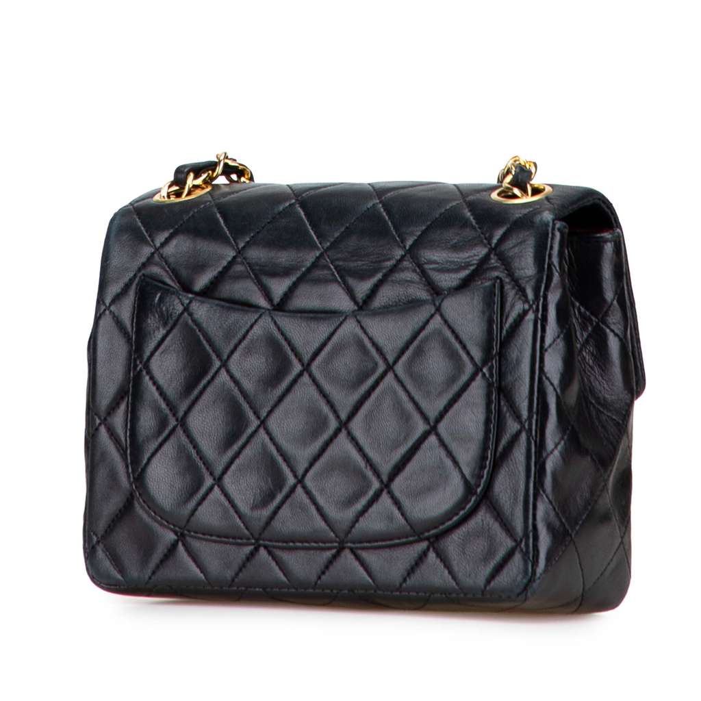 Chanel Mini Square Classic Lambskin Single Flap - Back view