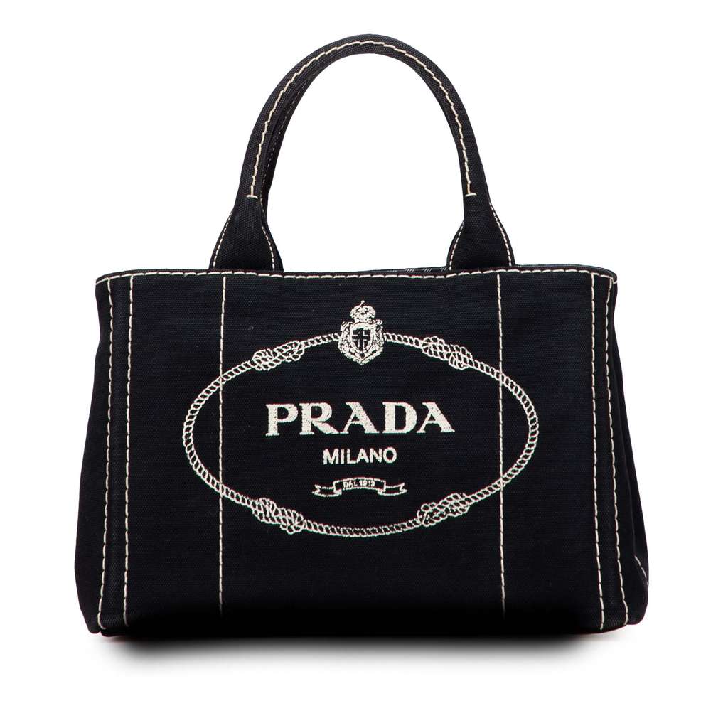 Prada Small Canvas Canapa Logo Satchel