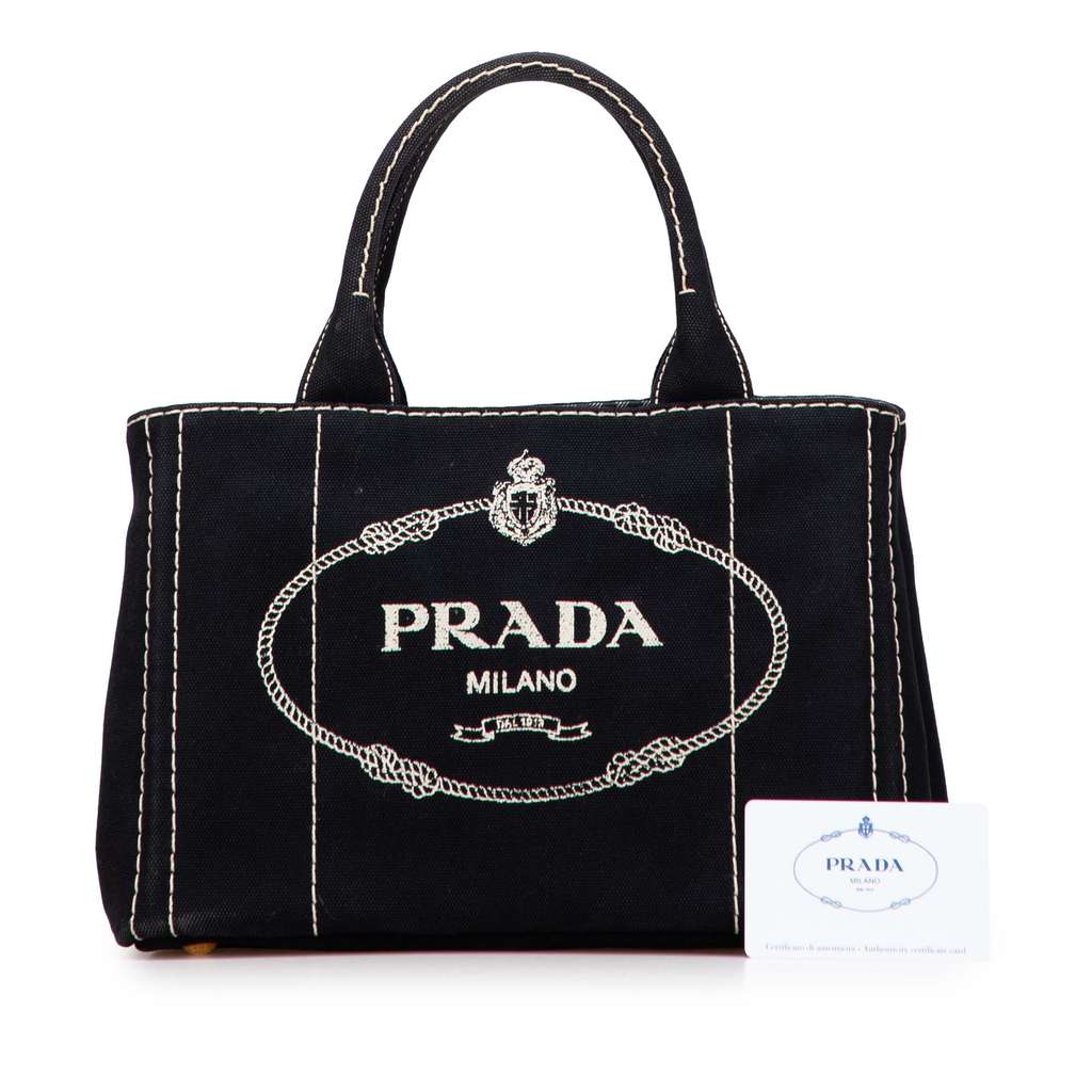 Prada Small Canvas Canapa Logo Satchel - Image 13