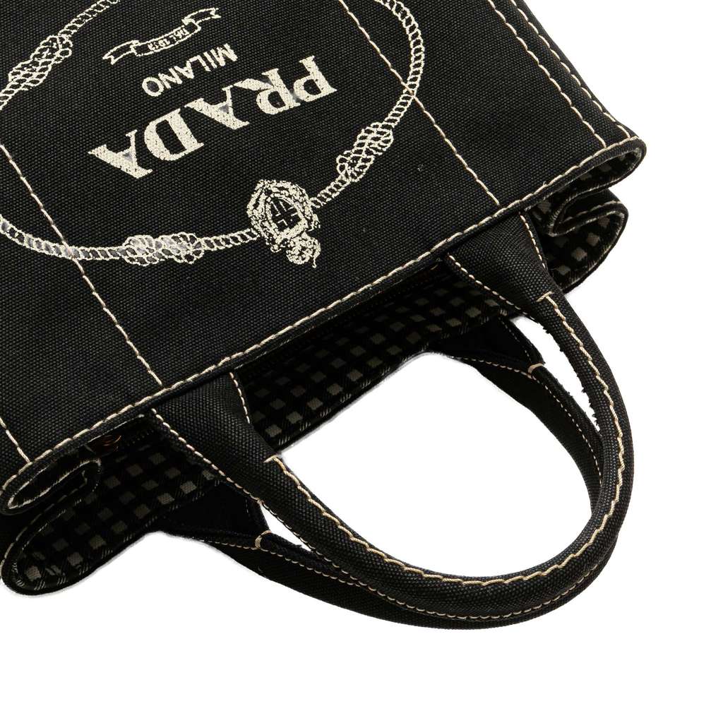Prada Small Canvas Canapa Logo Satchel - Image 11