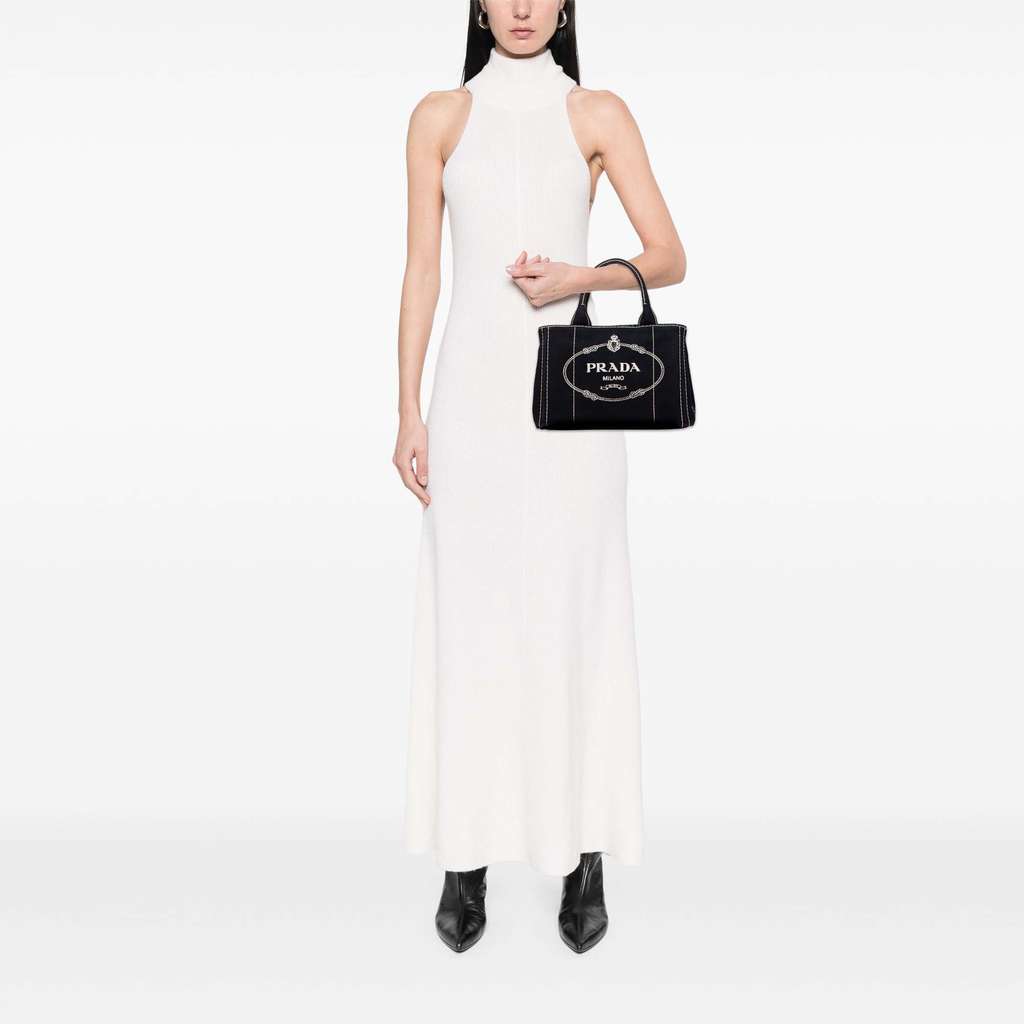 Prada Small Canvas Canapa Logo Satchel - Image 12