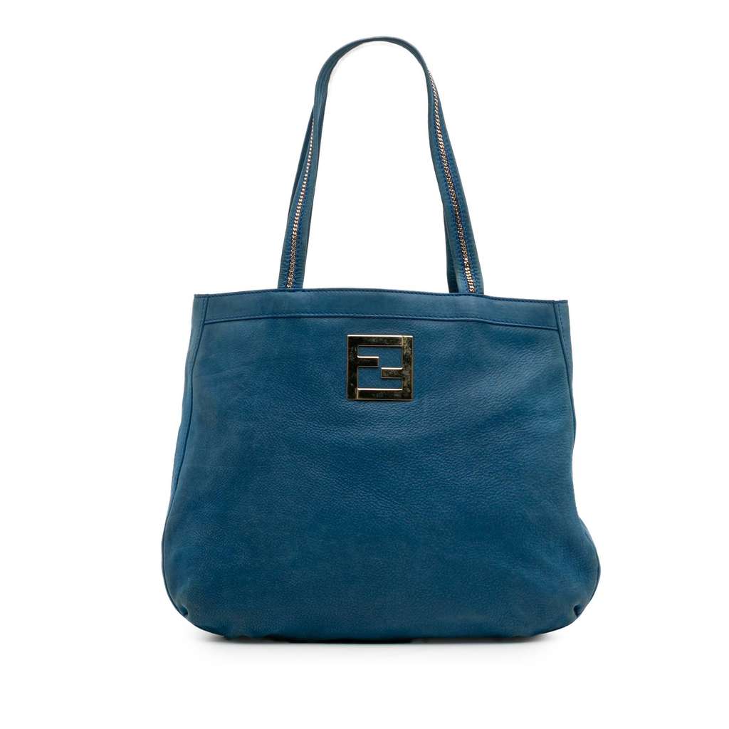 Fendi Nubuck FF Chains Tote - Image 16