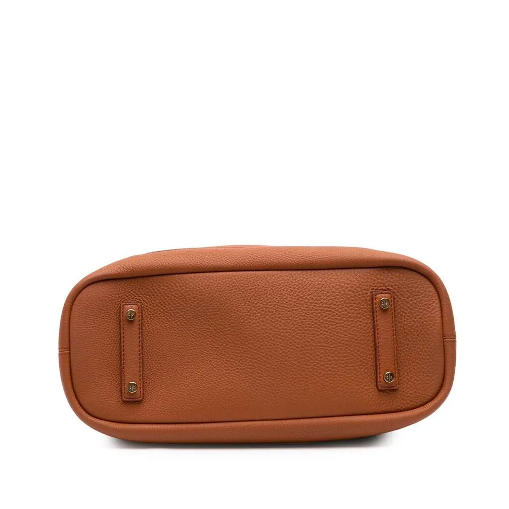 Loro Piana Grained Calfskin Bellevue Odessa Tote Brown Leather Good - Inside View