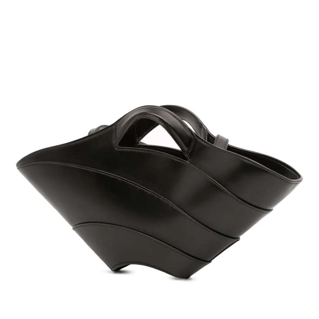 Alaïa Small Calfskin Khaima Bag Black Leather Good - Back View