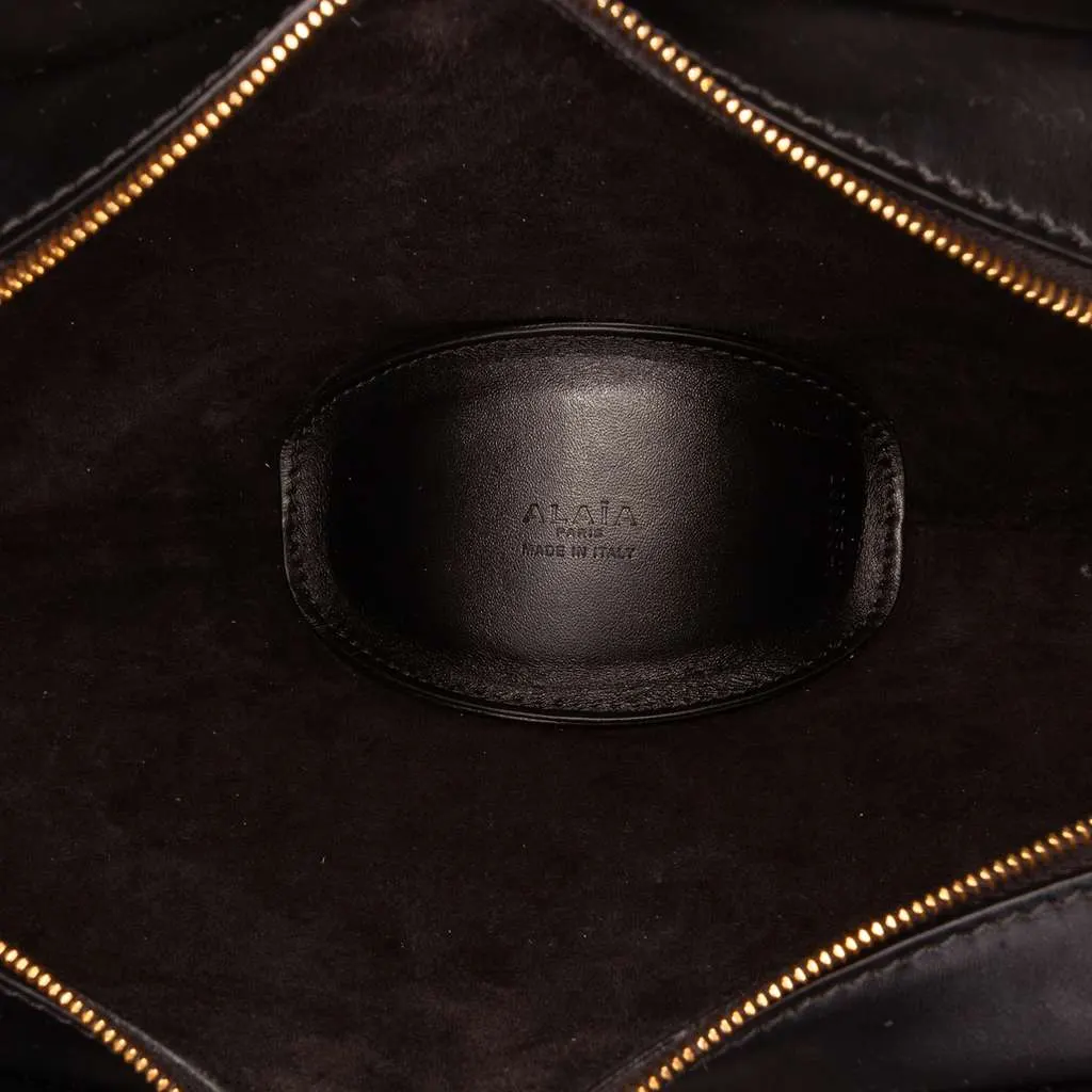 Alaïa Small Calfskin Khaima Bag Black Leather Good - Model View