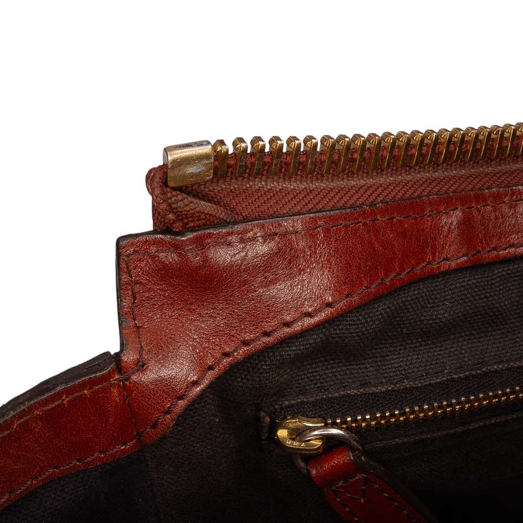 Burberry Small House Check Canvas Bridle Gladstone Satchel - Image 10