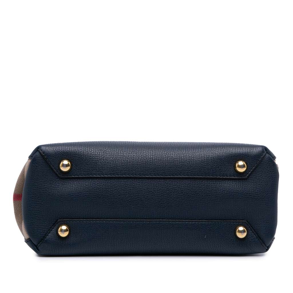 Burberry Medium Leather and House Check Banner Satchel - 3