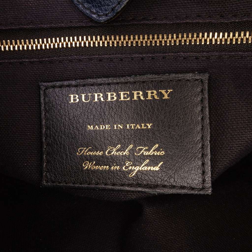 Burberry Medium Leather and House Check Banner Satchel - 5
