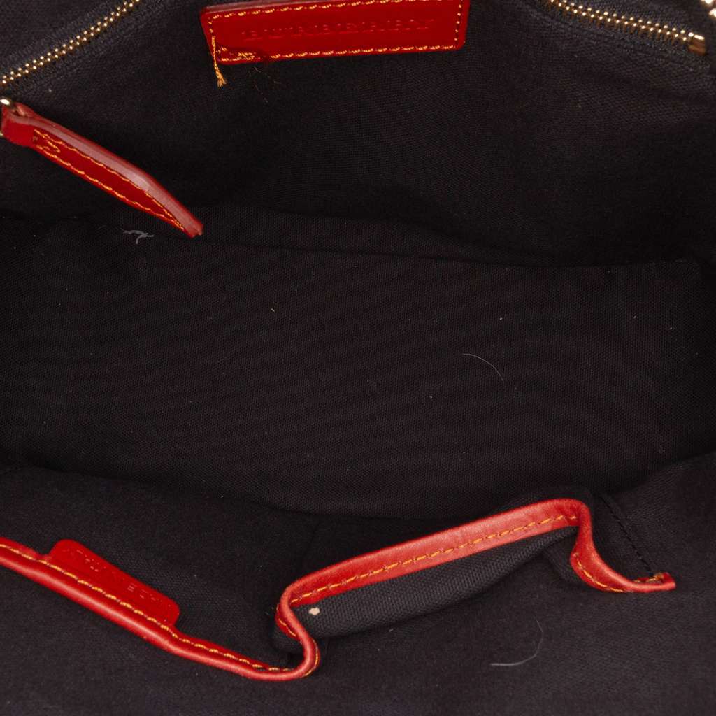 Burberry Small House Check Canvas Bridle Orchard Satchel - 4