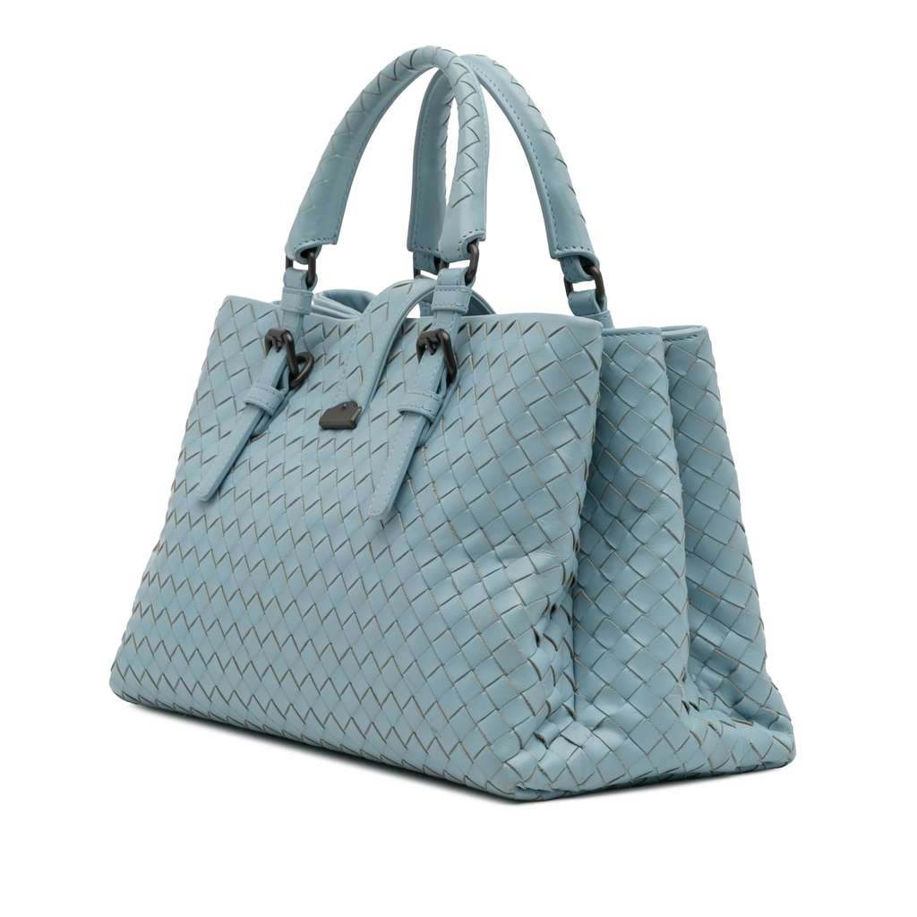 Bottega Veneta Small Nappa Intrecciato Roma Satchel - Back view